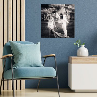 Art mural urbain moderne et romantique Edgy