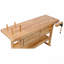 60-Inch Rubber Hardwood Workbench With 4 Drawers, 330lbs Heavy Duty Portable Work Bench, Woodworking Table For Garage, Workshop & Home Storage