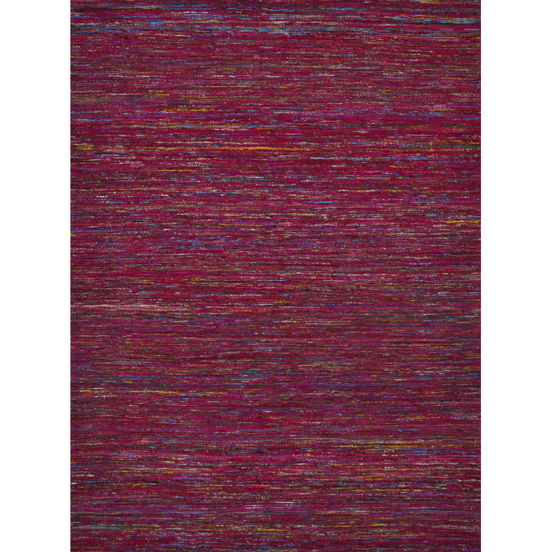 Holi Area Rug in Burnt Red, Rectangle 5' x 8'