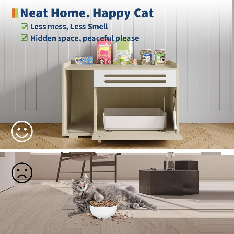 MDF Litter Box, Ivory