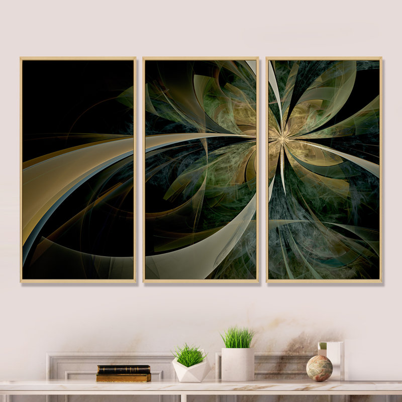 Géode brésilienne bleue - ensemble de 3 reproductions d'art encadrées abstraites sur toile, H 28 po x l 36 po x P 1 po