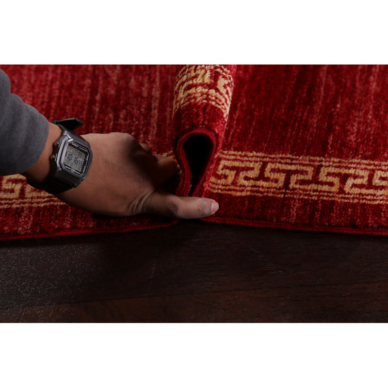 One-of-a-Kind 4'2" X 6'2" New Age Wool Area Rug in Red