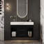 Ensemble de meuble-lavabo mural 29,9 po avec lavabo encastré en céramique-121897181