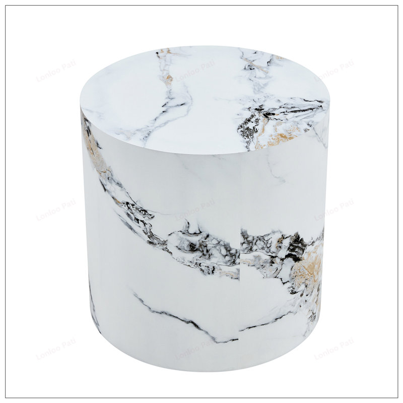 Versatile Cylindrical Table with Stylish Pattern for Multiple Interior Uses and Enhanced Durability