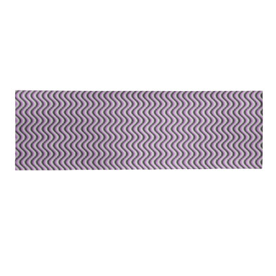 Tapis de zone mauve rayures ondulées