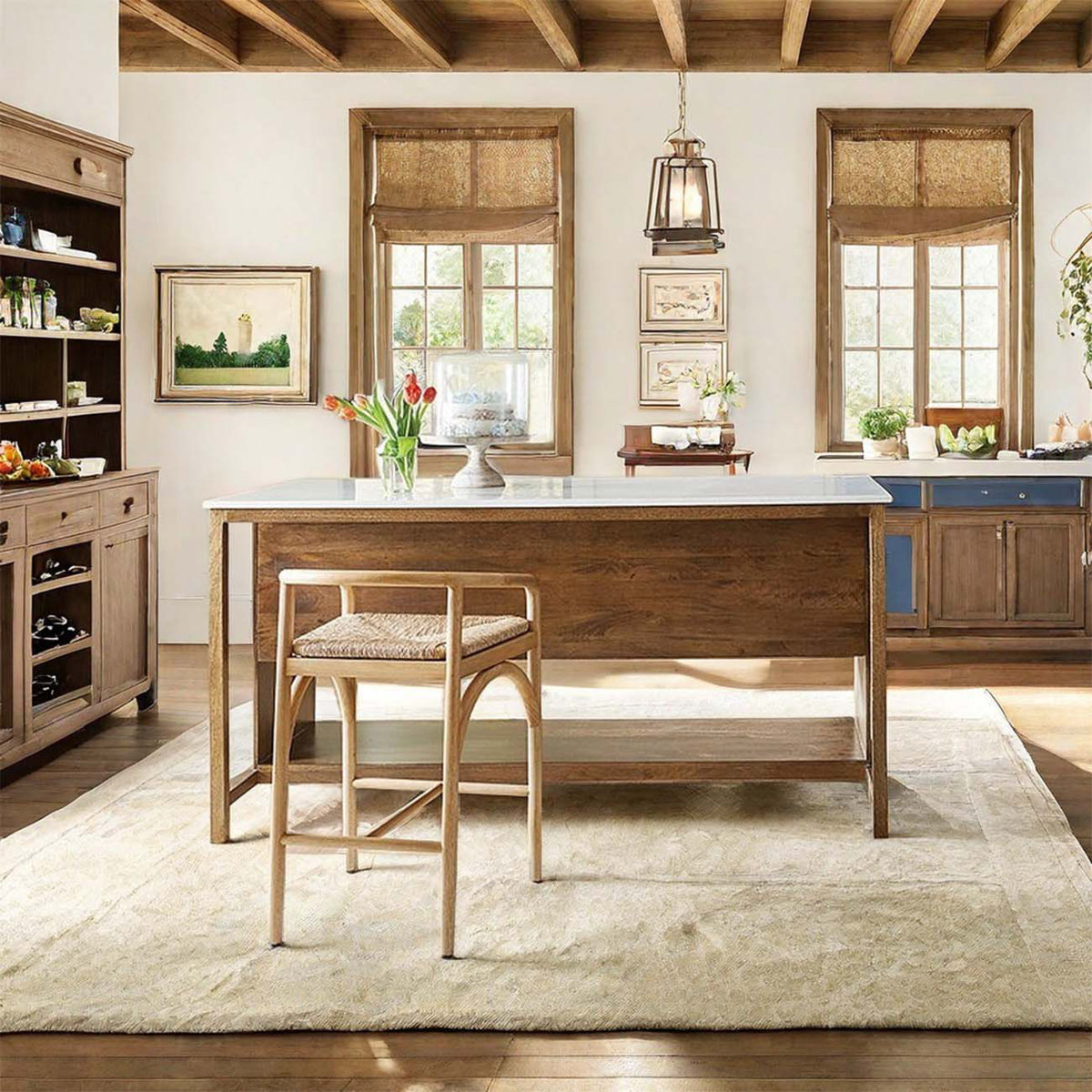 Hart Enjoy life American solid wood open kitchen island | Wayfair