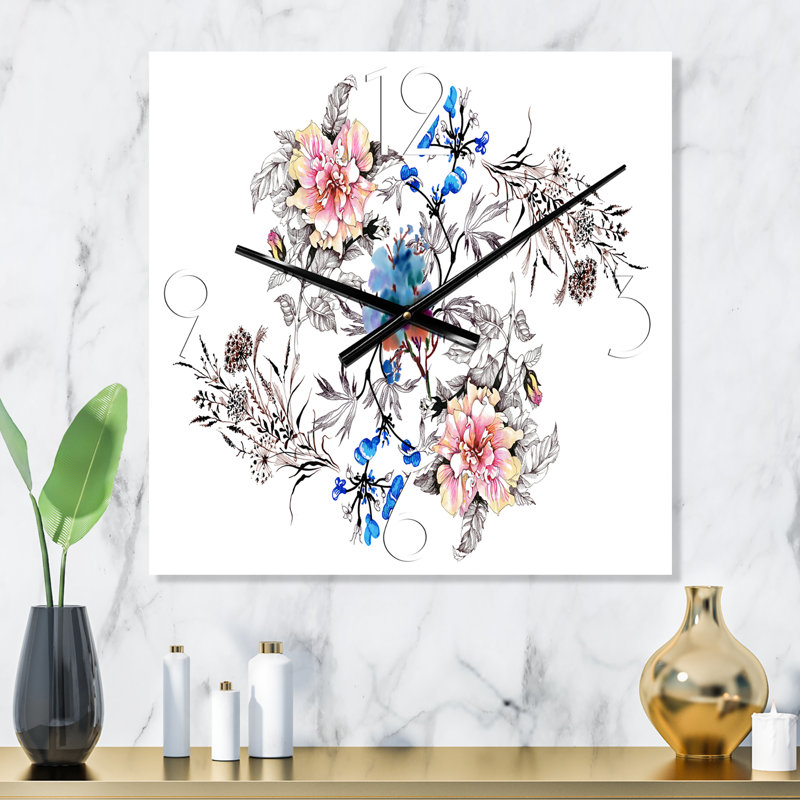 Horloge murale Wildflowers, Grand