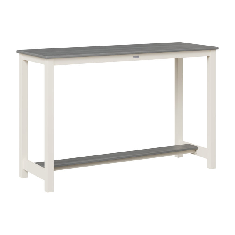 Berlin Gardens Balcony Aluminum Counter Height Table, Driftwood Gray, 38.5" H x 60" W x 22" D