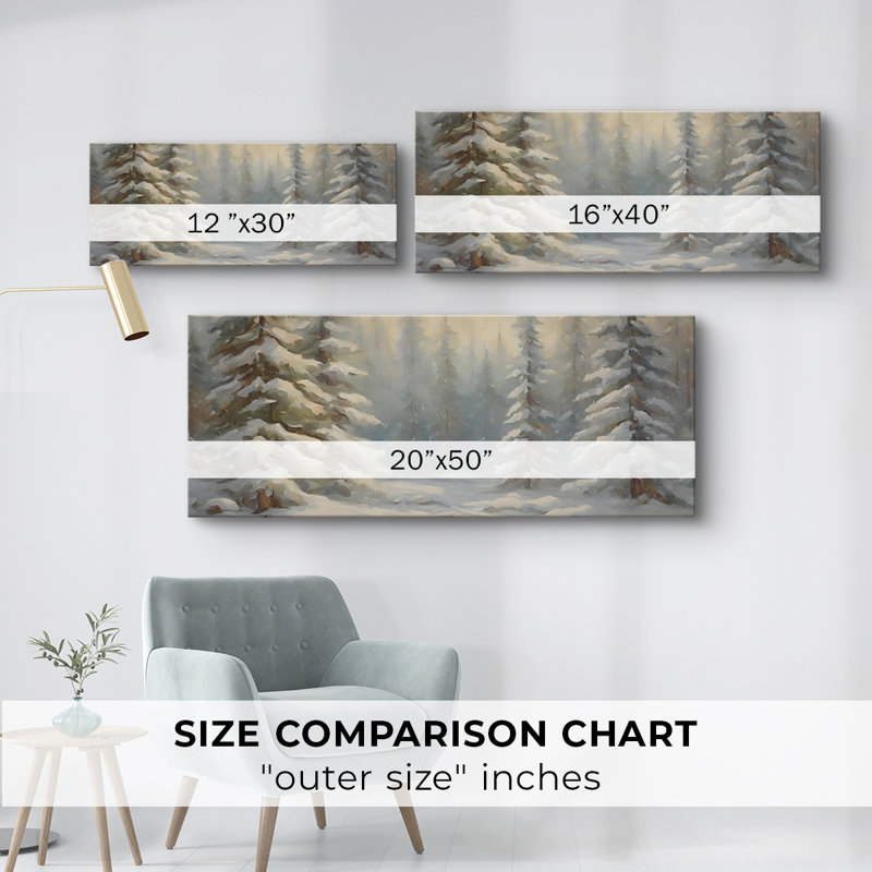 Série paysage - CCCCXIX - Toile tendue avec châssis - Prêt à accrocher, H 12 po x l 30 po