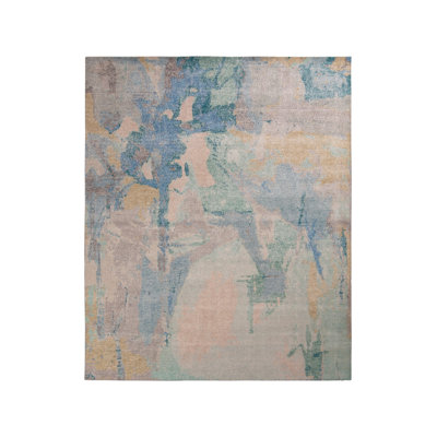Distressed Homage Handmade Kilim Wool Abstract Area Rug