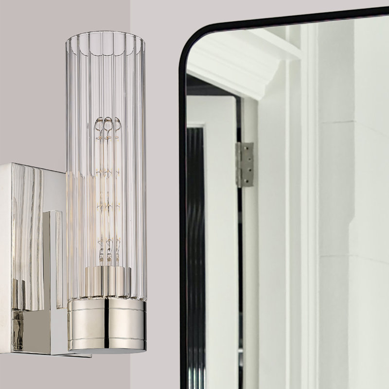 Applique murale 11 po Empire, Transparent, H 12,63 po x l 5,5 po x P 3,13 po, Nickel poli