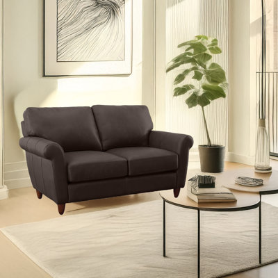 Causeuse en cuir véritable Cherish