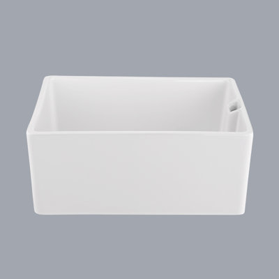 23.6" L X 18" W  Ceramic Single Bowl Kitchen Sink