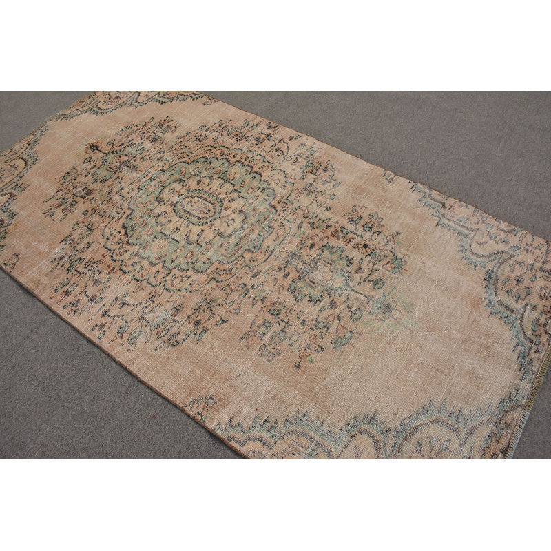 Boho Rug, Modern Rug, Vintage Rugs, Turkish Rugs, Handwoven Rug, 4.2x8 ft Area Rug, Beige Boho Rug