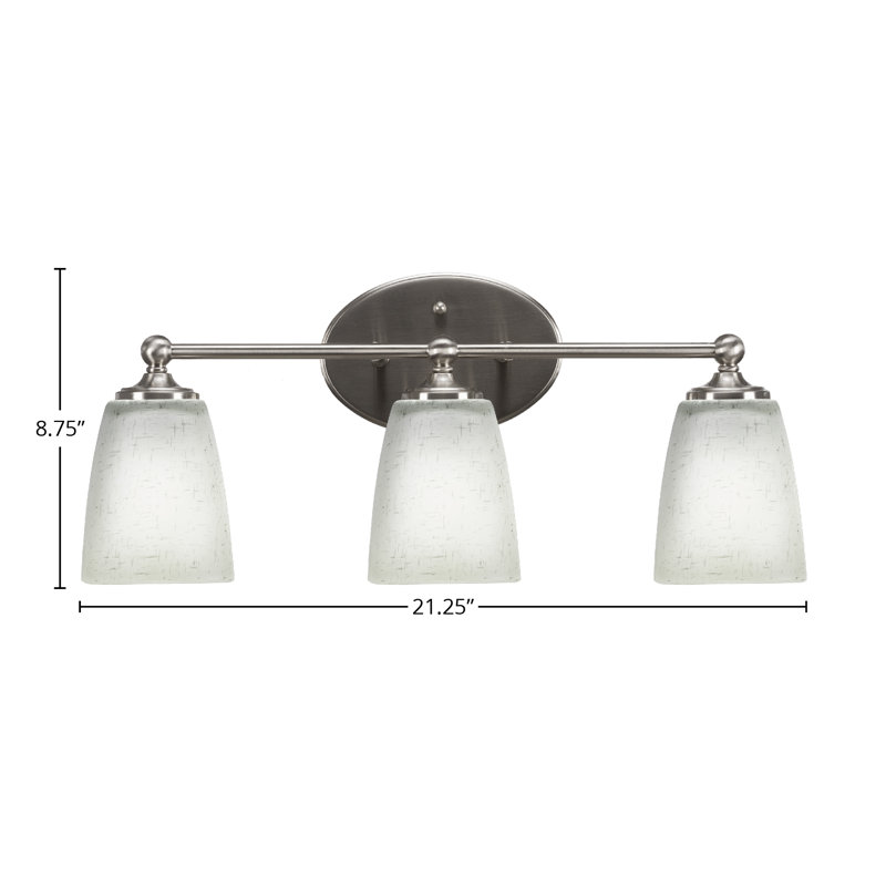 Barre lumineuse pour salle de bain Aitkens, Nickel brossé, 3