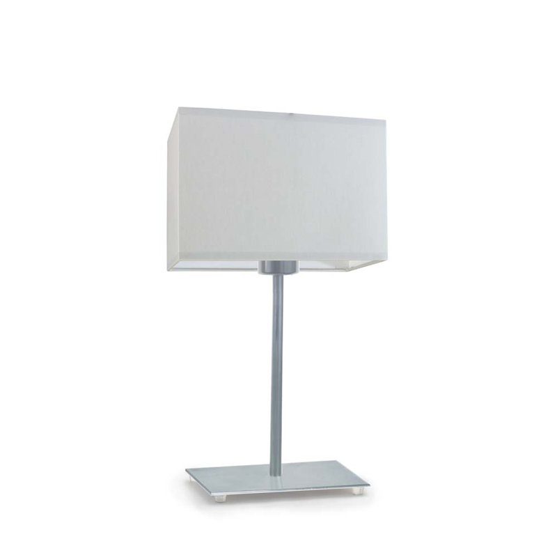 Asaya Metal Table Lamp, Silver, Light Grey