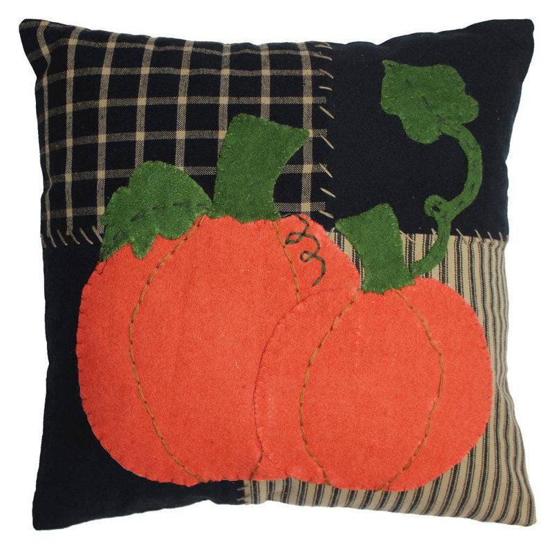 F Pumpkin Patchwork Pillow