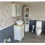 Slimline Compact 515mm Free-standing Cloakroom Vanity Unit-127380324-127380321