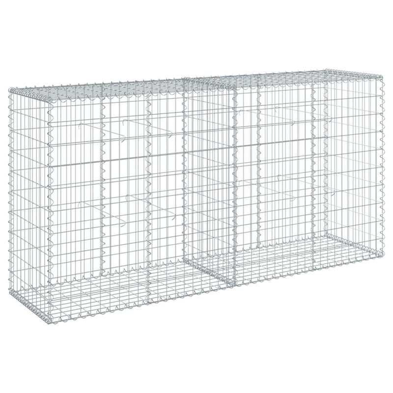 Pot de fleurs d'extérieur en fer galvanisé 78,7 po x 19,7 po x 39,4 po Gabion, H 19,7 po x l 78,7 po x P 39,4 po