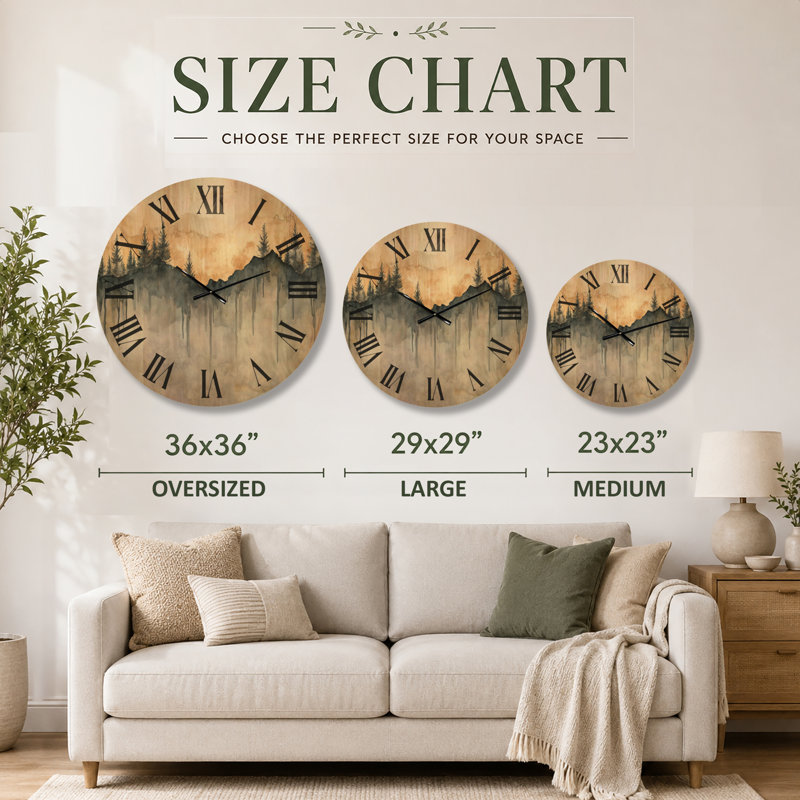 Horloge murale Woodland, Grand