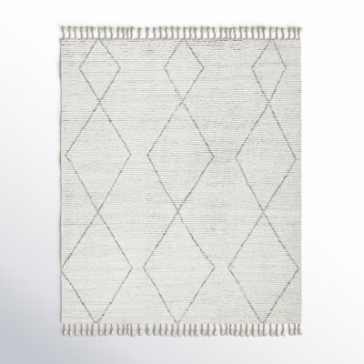 Geometric Hand Knotted Wool Area Rug