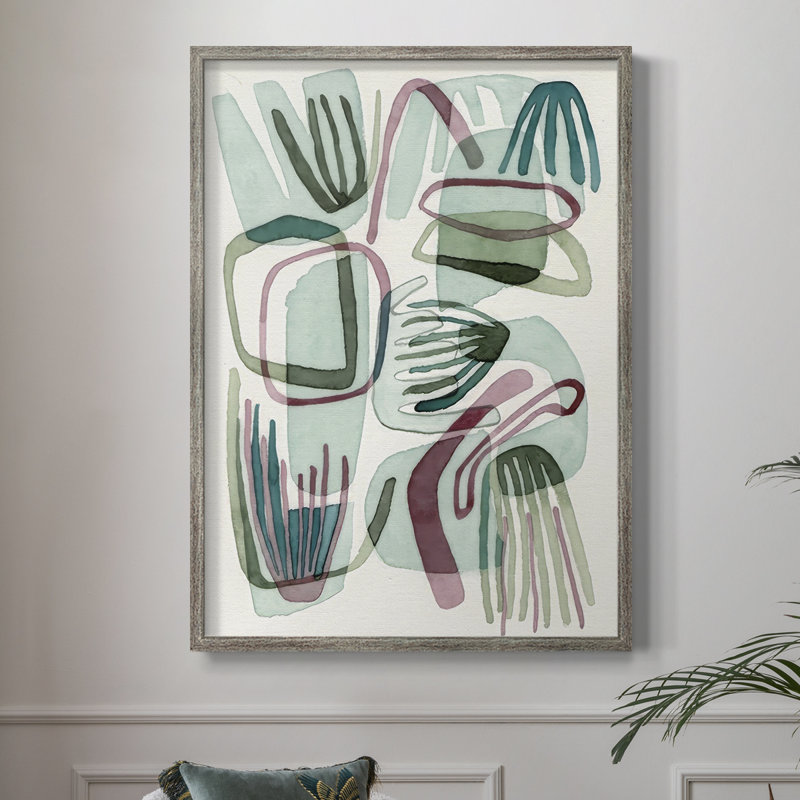Sea Abstract II, reproduction encadrée - bois massif, H 11 po x l 9 po