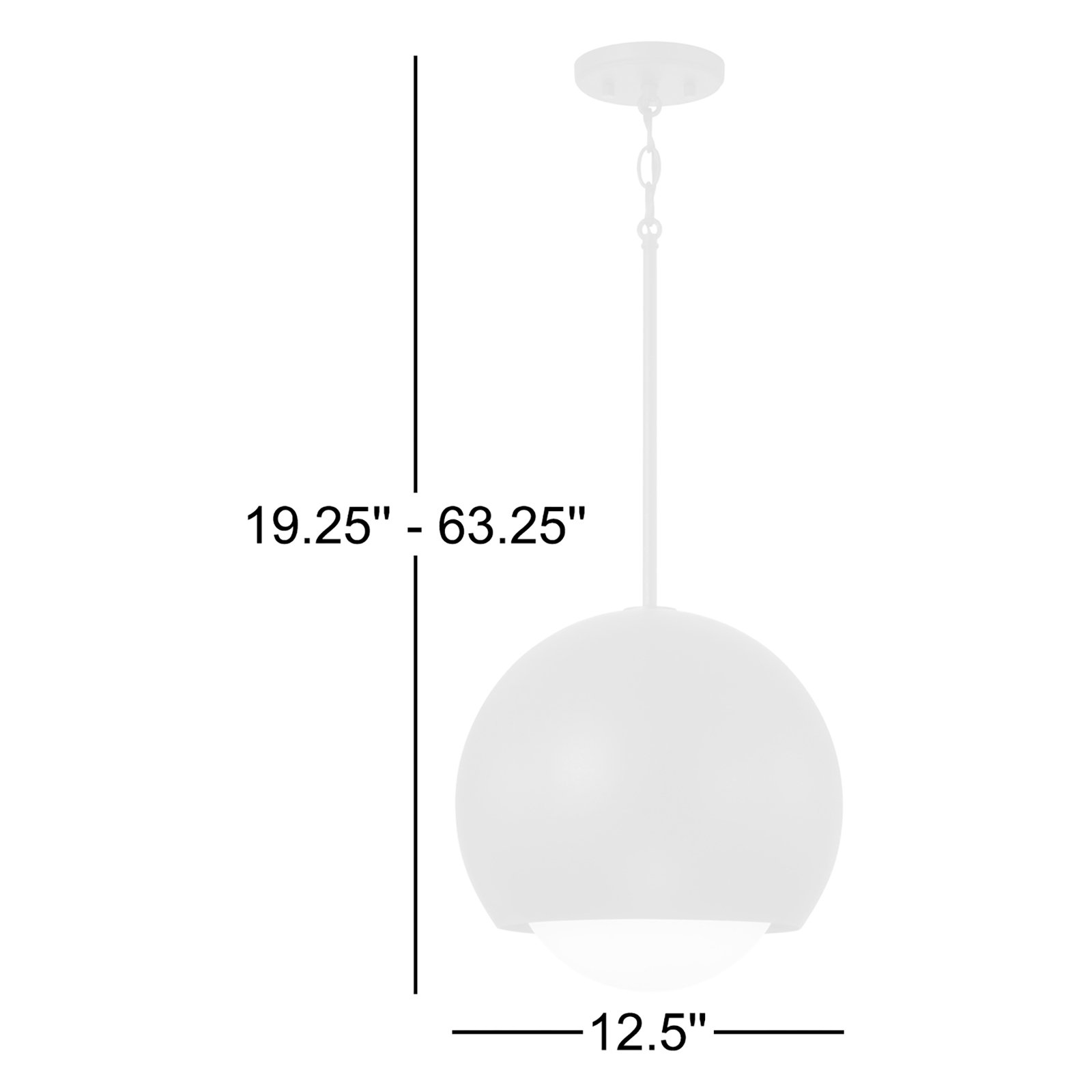 Dolby Single Light Glass Dimmable Pendant