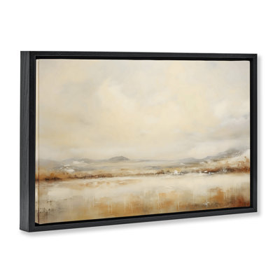 Ivory and Bronze Landscape Floating Frame, design by LSR Creative Studio