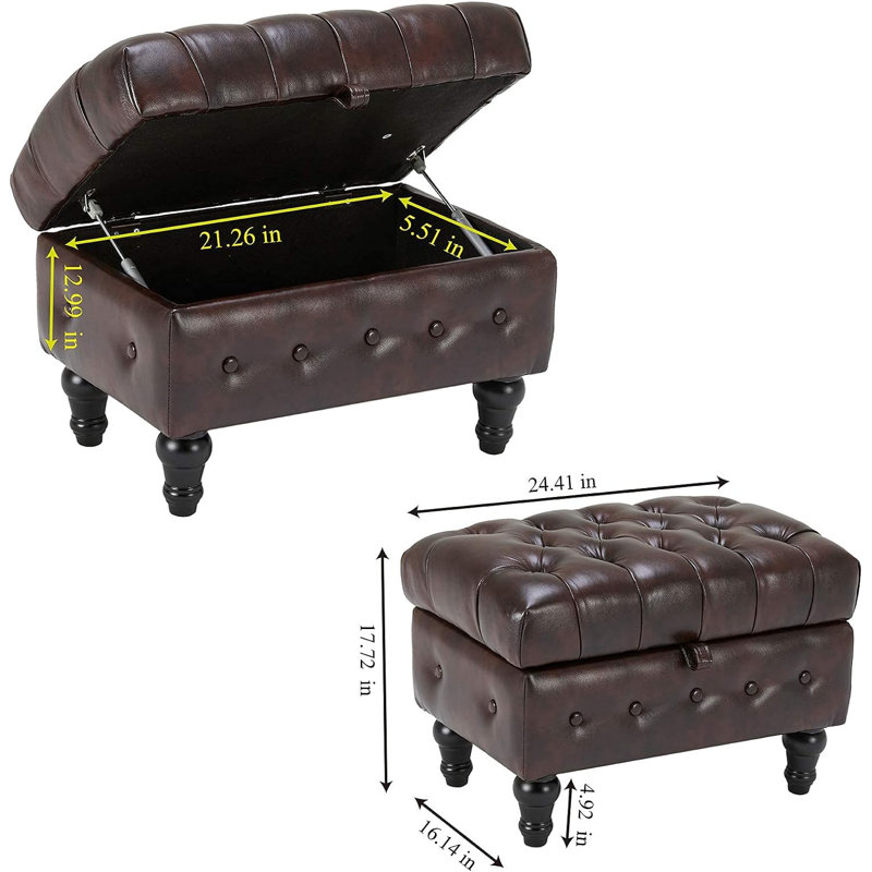 Doralynne Upholstered Ottoman, Brown