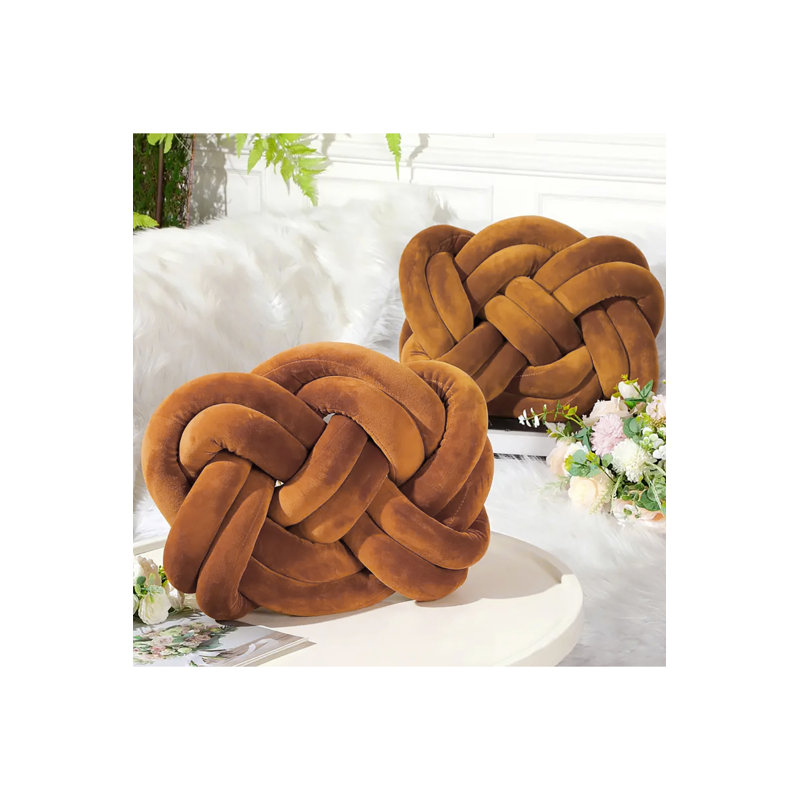 Cotton Backrest Cushion, Brown