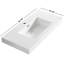 Lavabo de salle de bain rectangulaire encastré avec trop-plein 36 po Dowell-69049727
