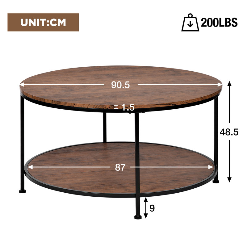 Burkeville Four Leg Coffee Table with Storage