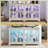 59.06''W Display Cabinet With Adjustable Shelf For Book And Collection Storage And LED Light(White)-121448665