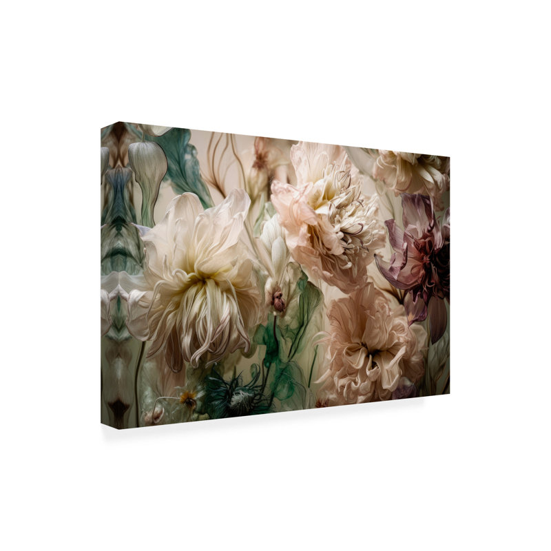 Art sur toile pivoines bologles Incado, H 12 po x l 19 po