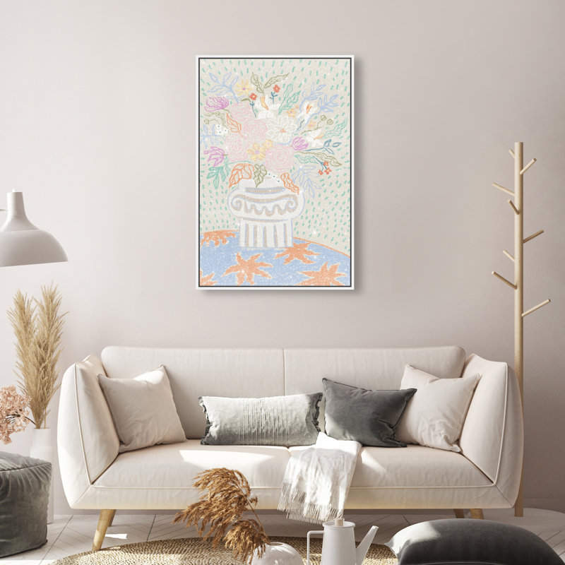 Summer Arrangement Print by Oliver Gal, 31"H x 21"W, White Floater Frame