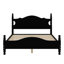 Structure de lit plateforme en bois, lit plateforme de style rétro avec support en lattes de bois