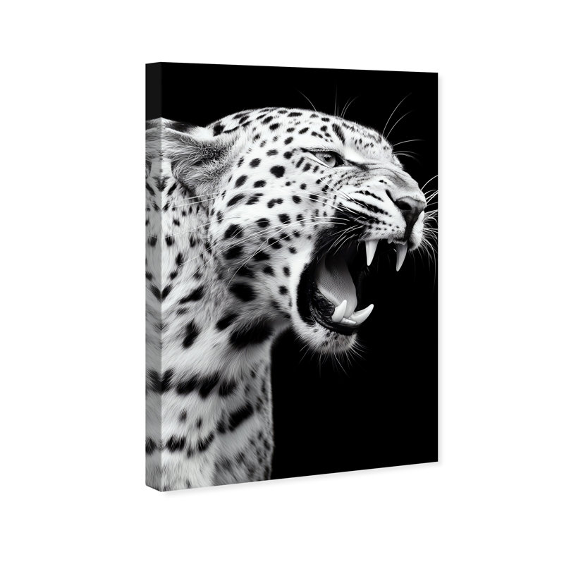 Leopard Roar Print by Oliver Gal, 15" H x 10" W, Gallery Wrapped