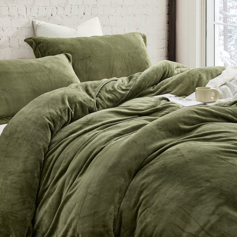 Thicker Than Thick - Coma Inducer Duvet Cover Set, Green, Queen Duvet Cover + 2 Pillow Shams
