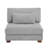 Maelina Upholstered Light Gray Corduroy Armless Chair with Pillow Back, Single Chair Module Part For Sectional Sofa-107627211