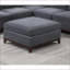 Repose-pieds modulaire en chenille gris clair | Noyer brun | Pieds en bois