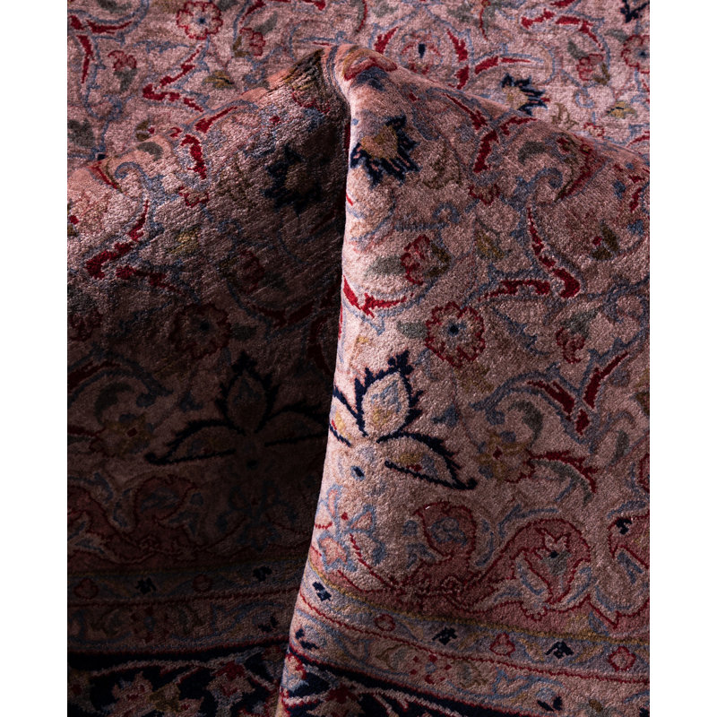Overdyed Hand-Knotted Wool Modern-Contemporary Pink Area Rug 6' 0" x 6' 1"
