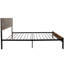 Structure de lit simple en métal moderne - solide et stable, compatible avec le matelas, compatible avec le noir de construction, chambre à coucher facile à assembler, sans sommier, supporte 300 lb
