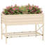 Lit de jardin surélevé avec structure en acier galvanisé, tablette de rangement et doublure de lit, jardinière surélevée avec pieds pour légumes, fleurs