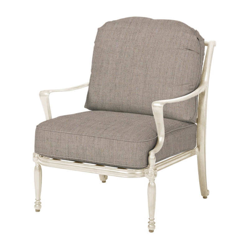 Bel Air Lounge Chair with Sunbrella Cushions, Cast Ash Sunbrella® Plainweave, Midnight Gold