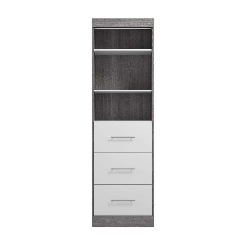 Arthor 25'' Reach-In Set, Bark Gray/White