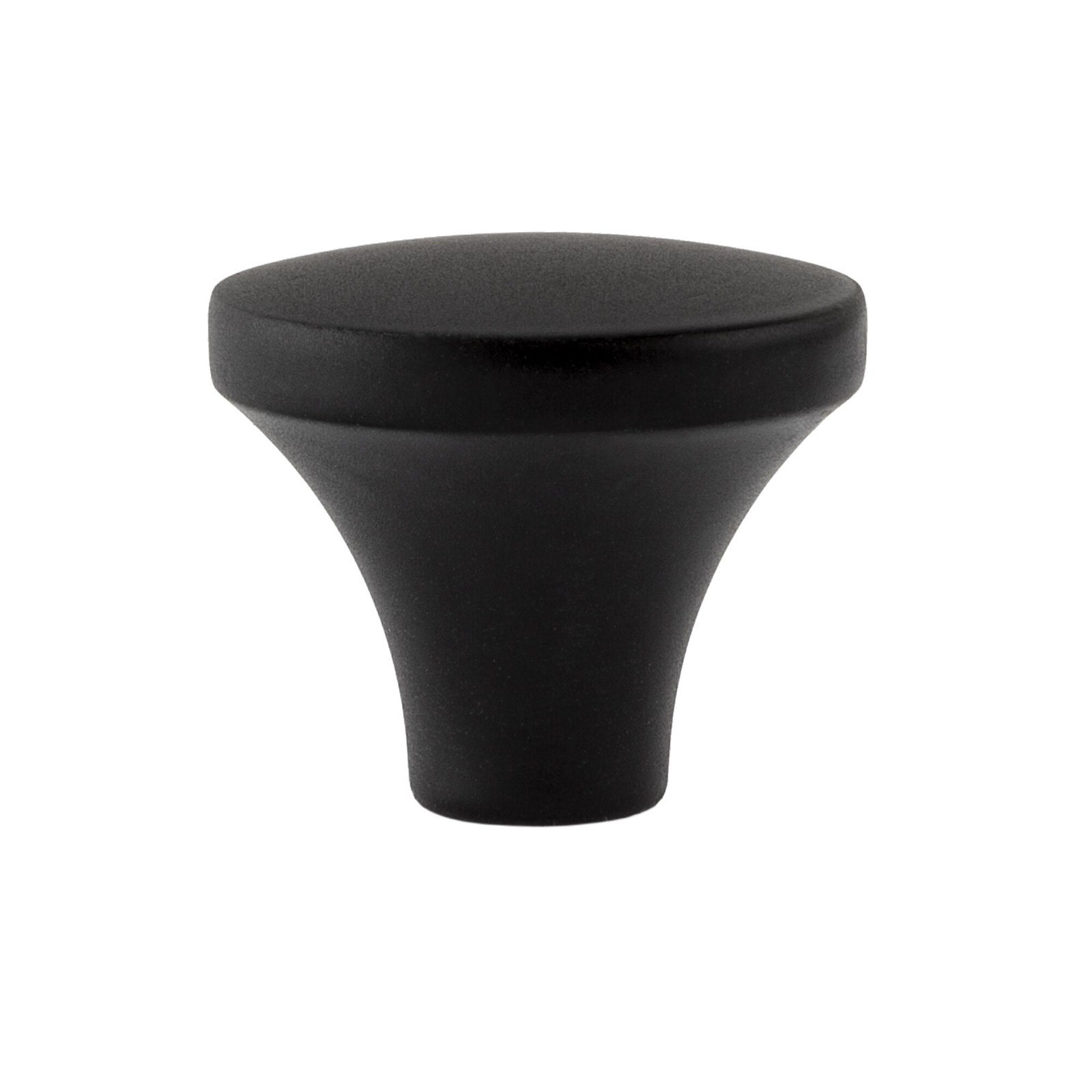 Lancaster 1.13" Round Cabinet Knob, Matte Black 