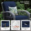 Chaise berçante d'extérieur en osier avec coussins Aksha-830485154-834156100