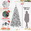 Arbre de Noël floqué avec support en métal-117479324-117479345