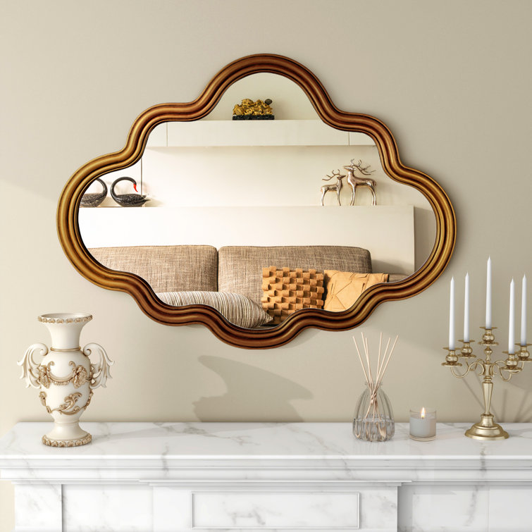 Irregular Mirror, Asymmetrical Mirror, Cloud Mirror, Wavy Mirror, Vanity  Mirror for Wall Decoration, Gold Framed Wall Mirror for Living Room  Bathroom