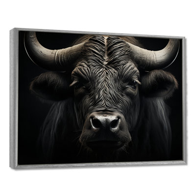 "Black White Buffalo Whispers Of Wisdom", reproduction d'art sur toile